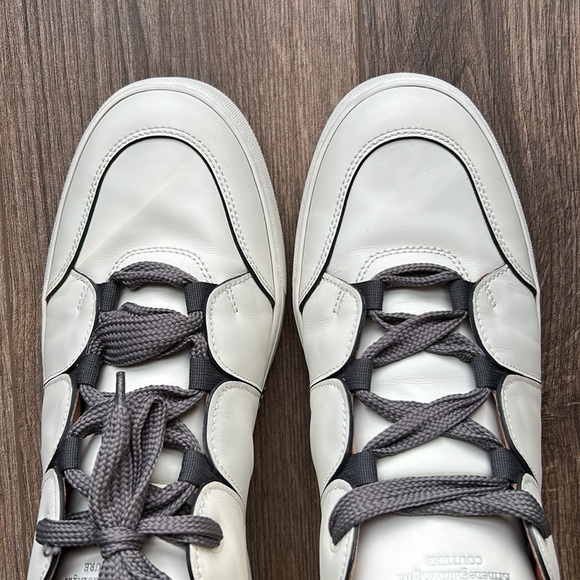 Ermenegildo Zegna Tiziano Leather Low Top White Sneakers | 11 - Picture 2 of 16